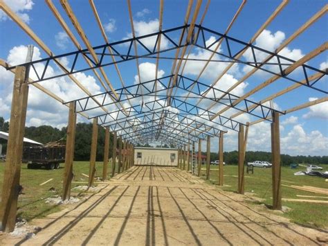 40 foot metal chicken house trusses|metal trusses for pole barns.